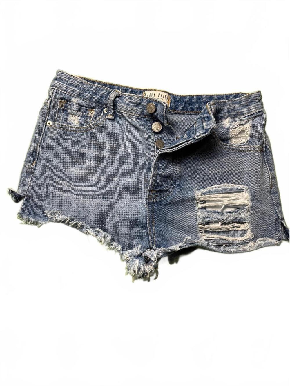 Blank Paige Distressed Denim Shorts Size S